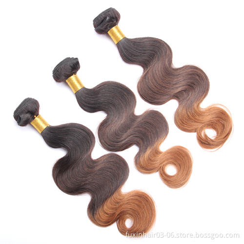 100% Human Ombre Hair Braiding Hair Virgin Brazilian Body Wave Hair Extension Ombre 1B/4/30